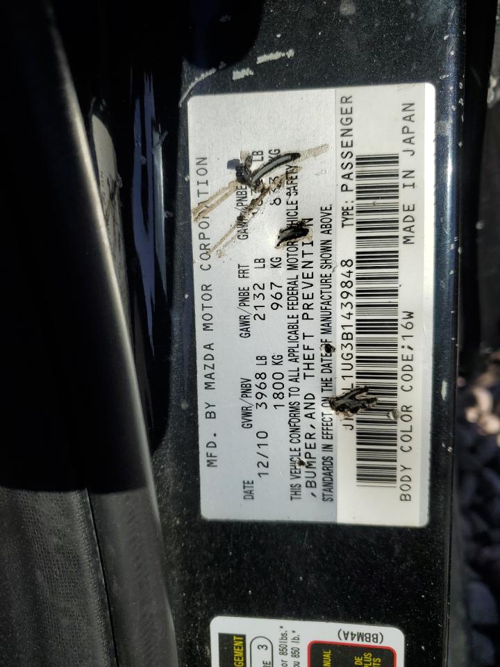 2011 Mazda 3 I VIN: JM1BL1UG3B1439848 Lot: 82733985