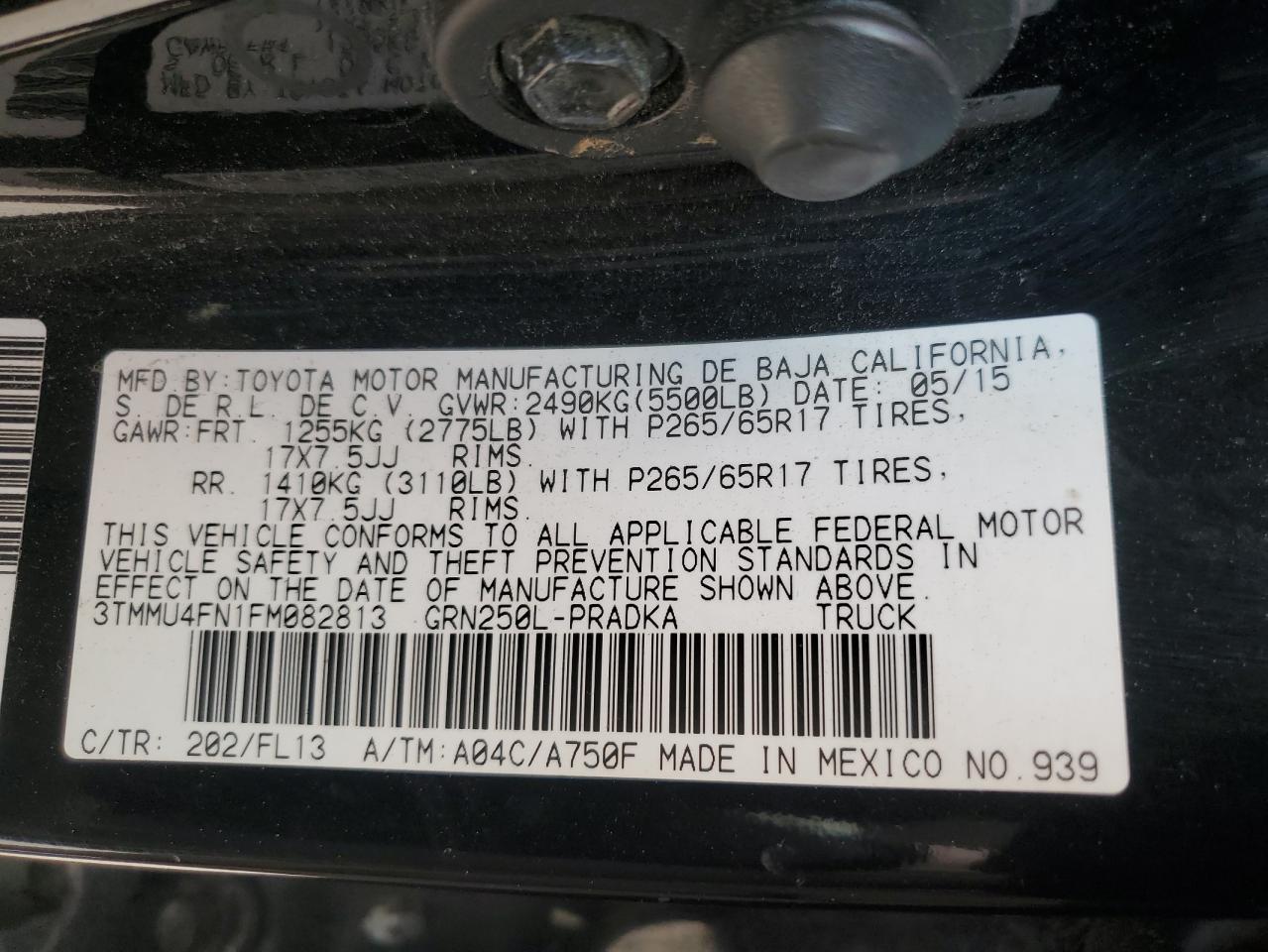 2015 Toyota Tacoma Double Cab Long Bed VIN: 3TMMU4FN1FM082813 Lot: 84772935
