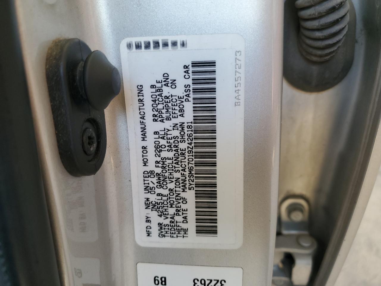 2009 Pontiac Vibe VIN: 5Y2SM67019Z426181 Lot: 86672885