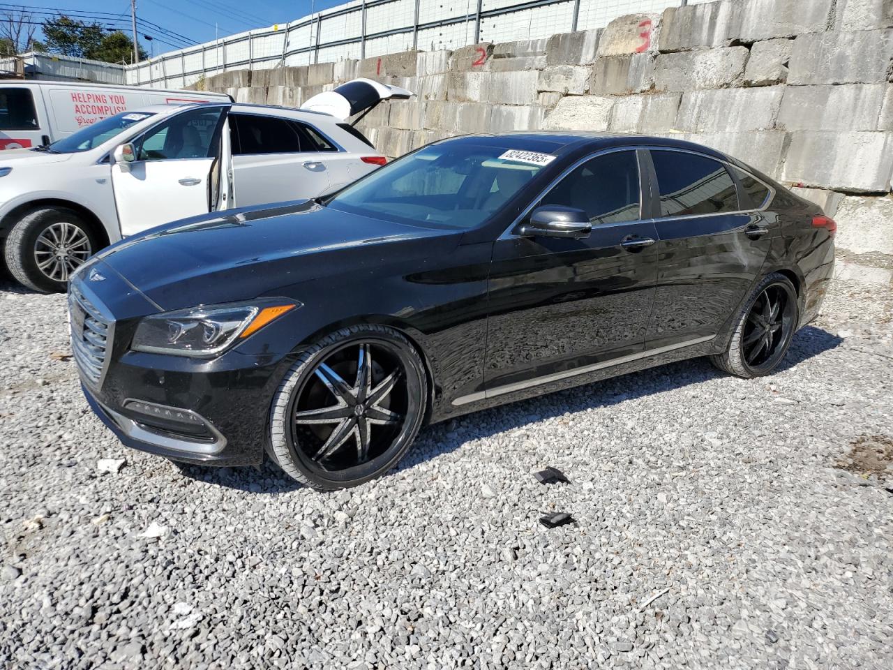 2018 Genesis G80 Ultimate black null gas KMHGN4JF4JU239874 photo #1