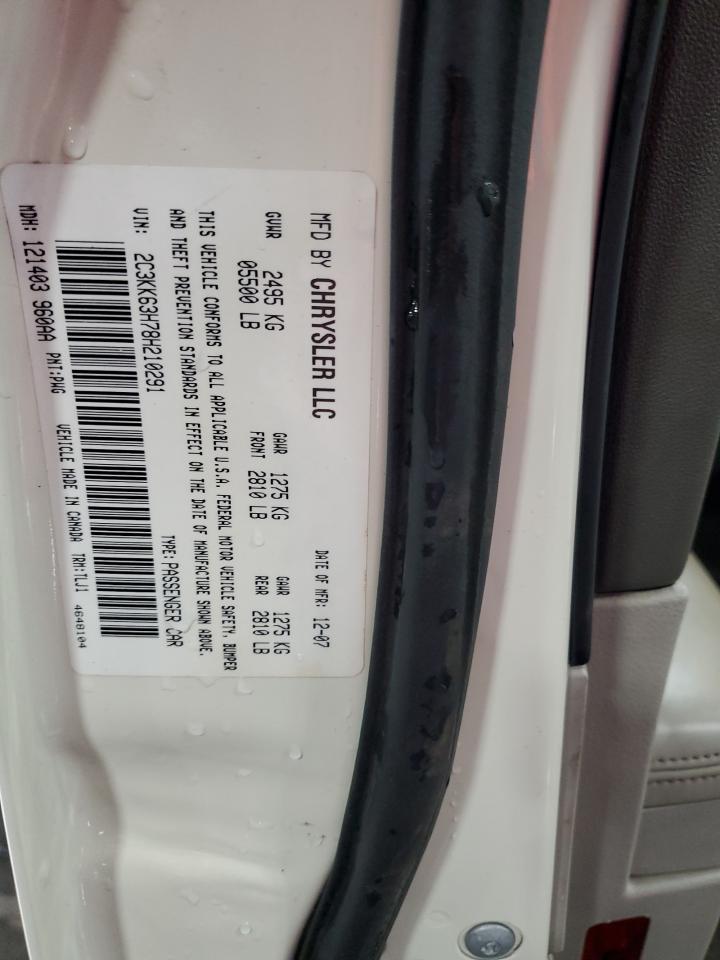 2008 Chrysler 300C VIN: 2C3KK63H78H210291 Lot: 84923685