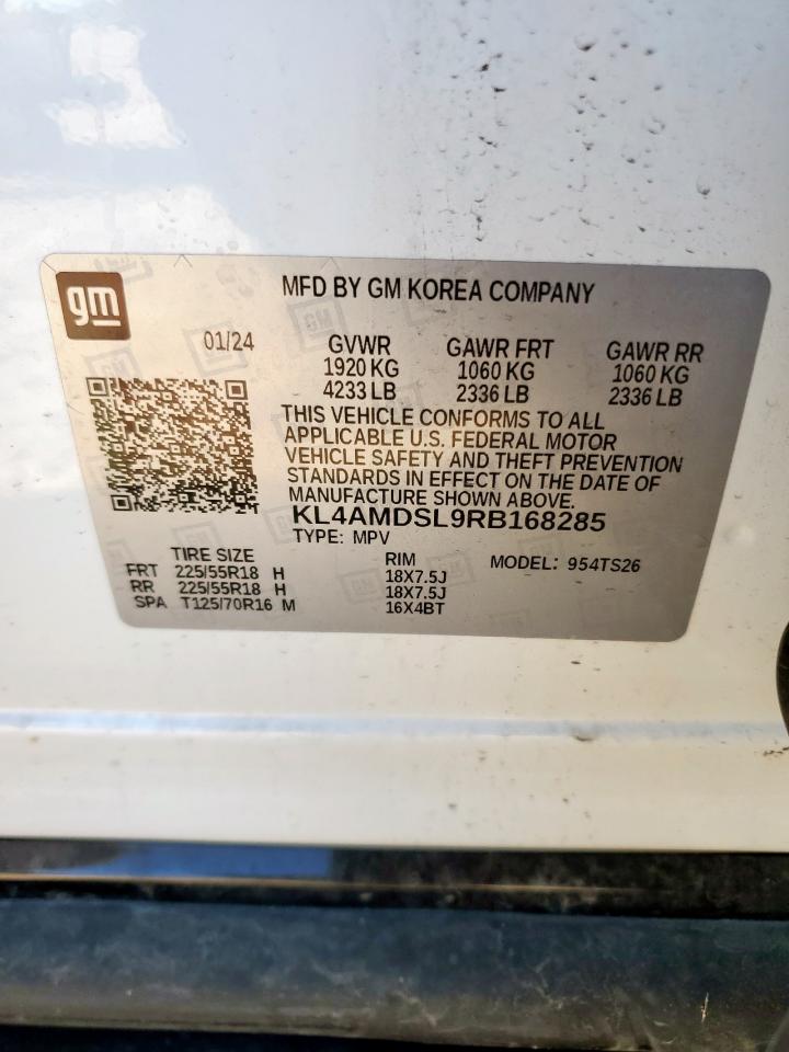 2024 Buick Encore Gx Sport Touring VIN: KL4AMDSL9RB168285 Lot: 85005925