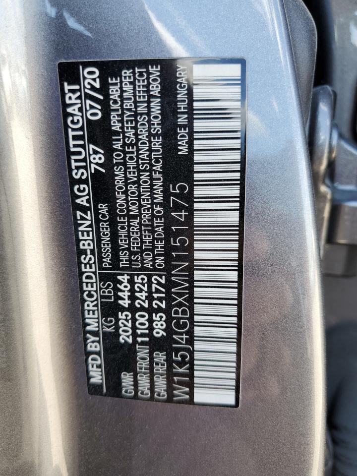 2021 Mercedes-Benz Cla 250 VIN: W1K5J4GBXMN151475 Lot: 82191995