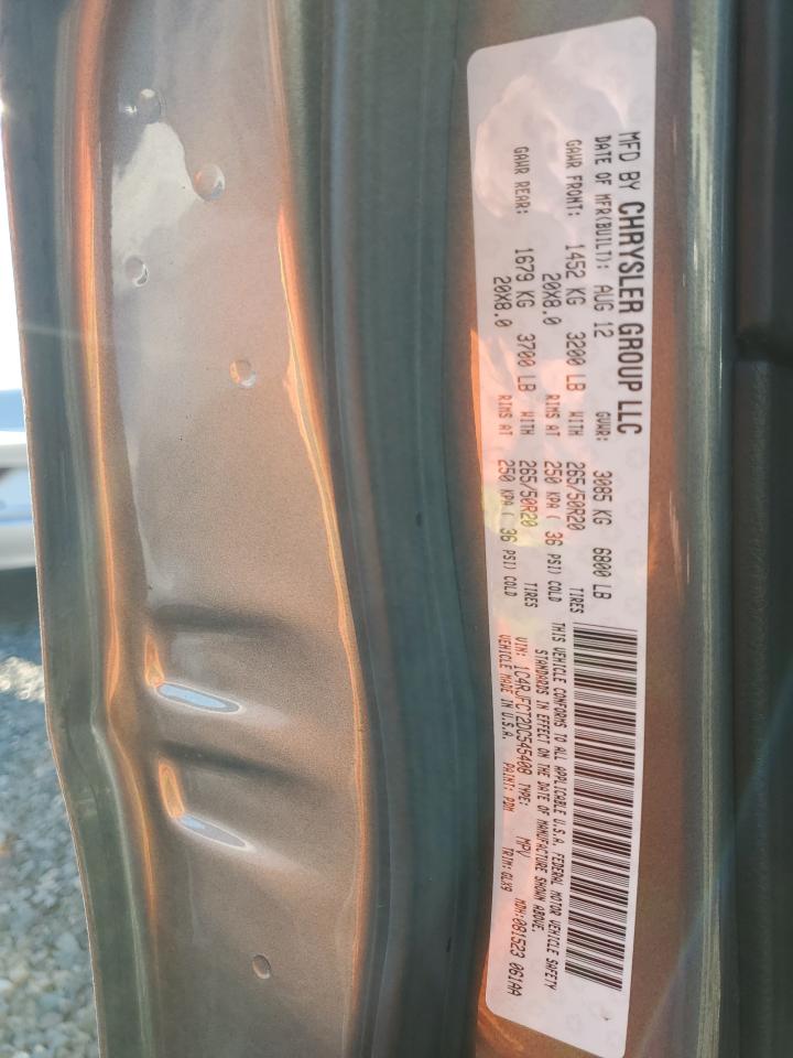 2013 Jeep Grand Cherokee Overland VIN: 1C4RJFCT2DC545408 Lot: 85881225