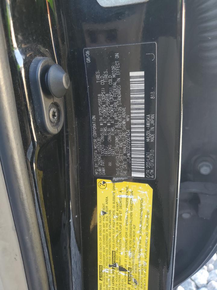 2007 Lexus Rx 400H VIN: JTJHW31U072007434 Lot: 90318715