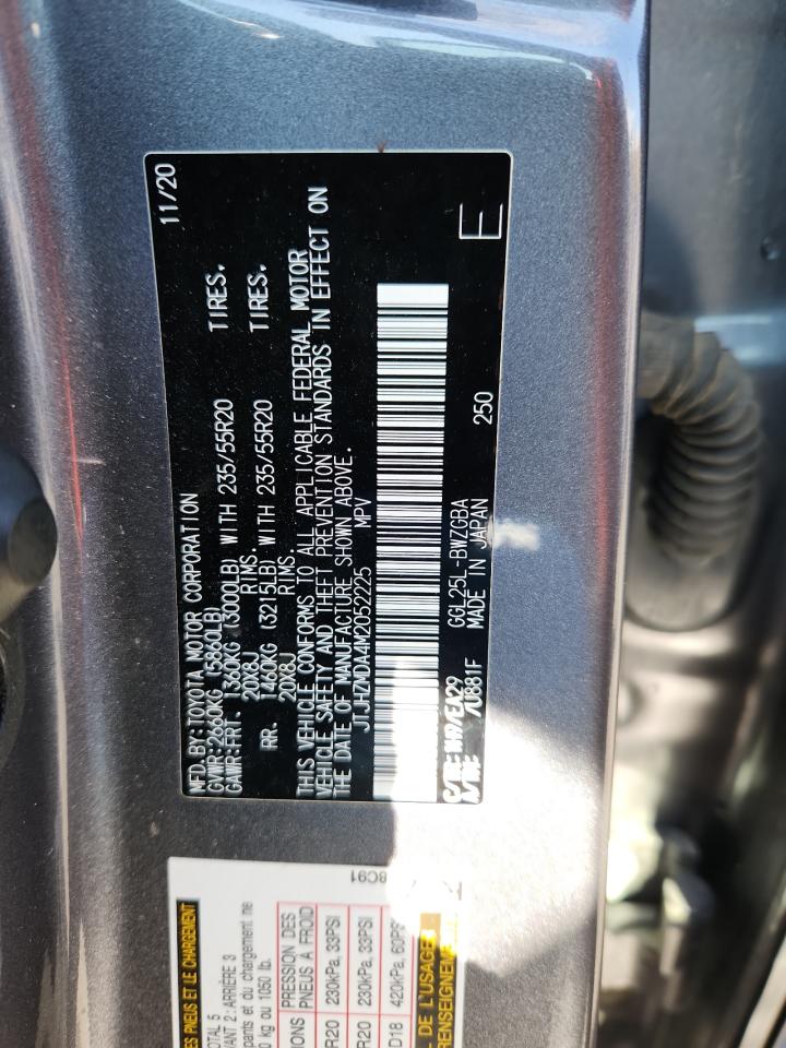 2021 Lexus Rx 350 VIN: JTJHZMDA4M2052225 Lot: 82727645