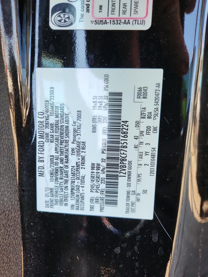 2011 Ford Mustang Gt VIN: 1ZVBP8CF7B5168224 Lot: 90774745