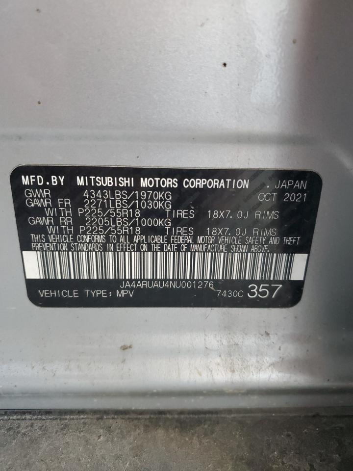 2022 Mitsubishi Outlander Sport Es VIN: JA4ARUAU4NU001276 Lot: 86683645