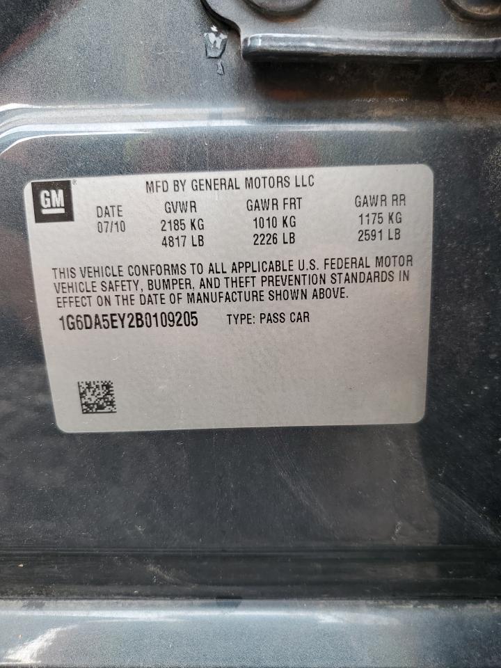 2011 Cadillac Cts VIN: 1G6DA5EY2B0109205 Lot: 85303685