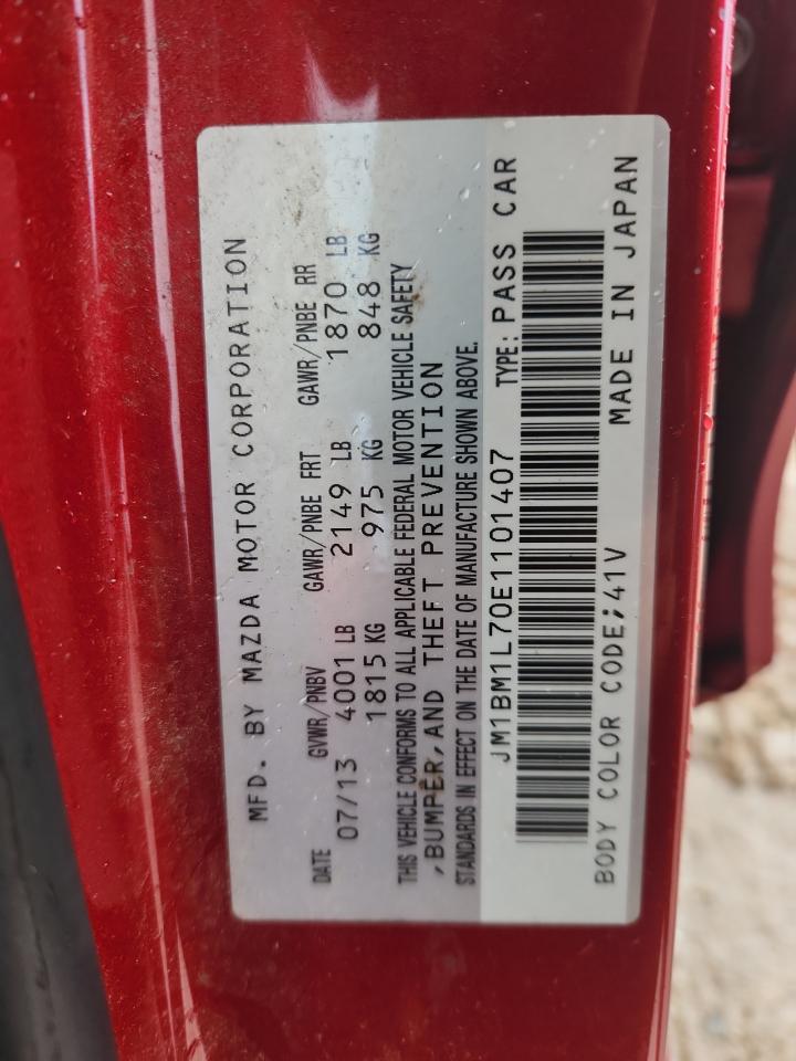 2014 Mazda 3 Touring VIN: JM1BM1L70E1101407 Lot: 90586395