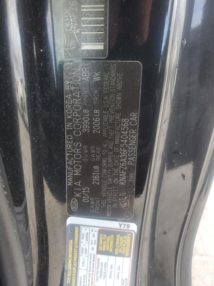 2015 Kia Forte Sx VIN: KNAFZ6A36F5404568 Lot: 85716325