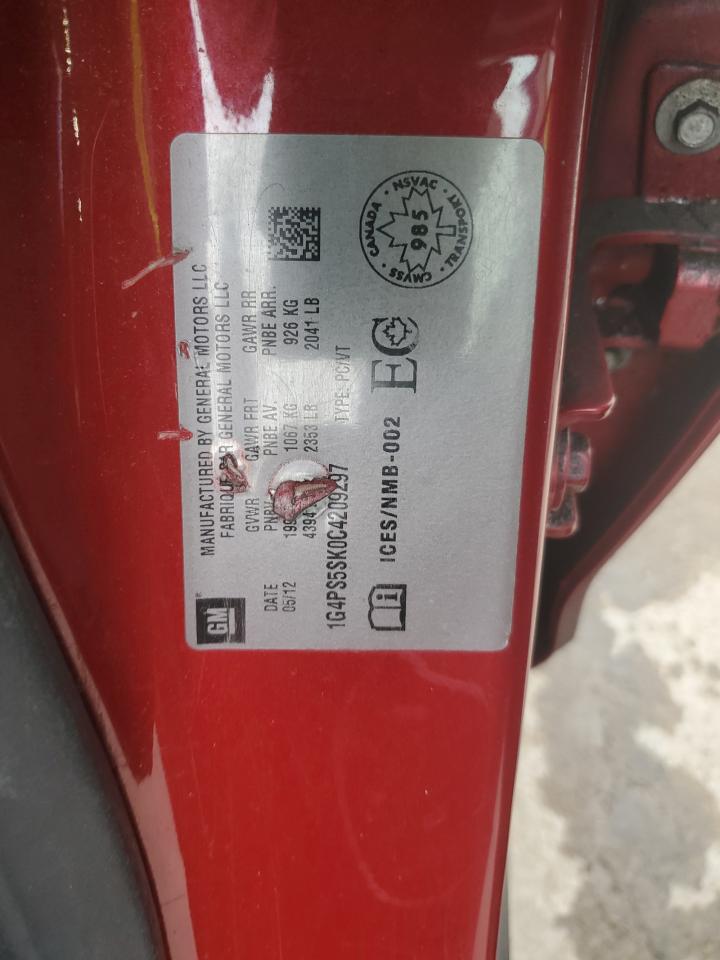 2012 Buick Verano VIN: 1G4PS5SK0C4209297 Lot: 86224055