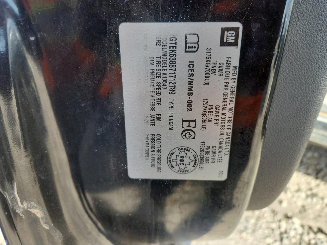 2007 GMC New Sierra Denali VIN: 2GTEK638871712789 Lot: 85547705