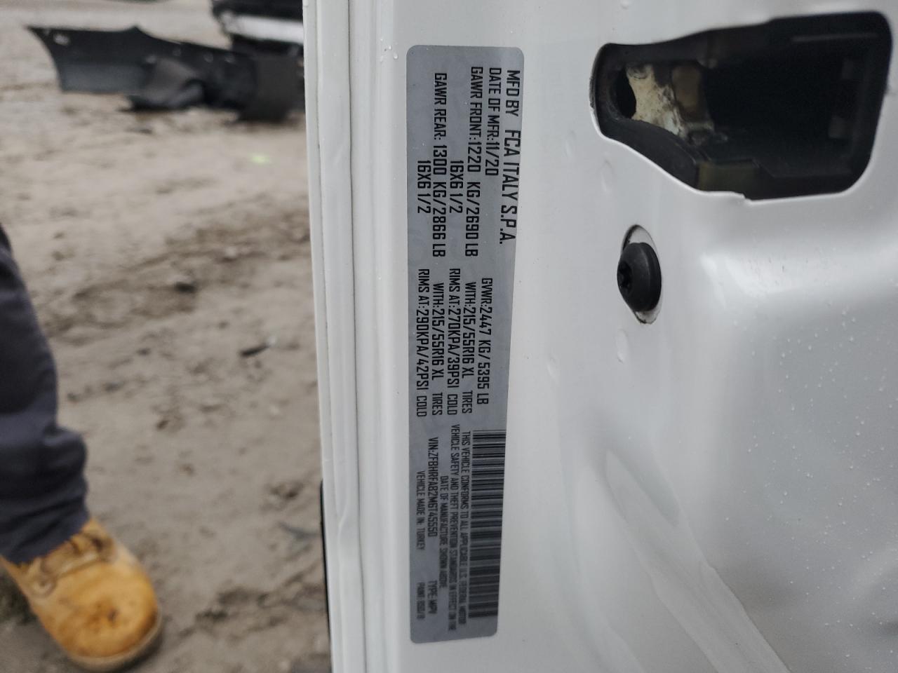 2021 Ram Promaster City VIN: ZFBHRFAB2M6T45550 Lot: 90572375