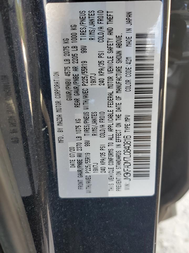 2020 Mazda Cx-5 Grand Touring VIN: JM3KFADM7L0840816 Lot: 84872735