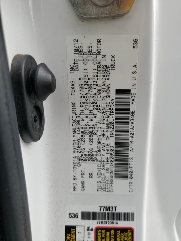 2013 Toyota Tacoma VIN: 5TFNX4CN1DX020903 Lot: 85156545