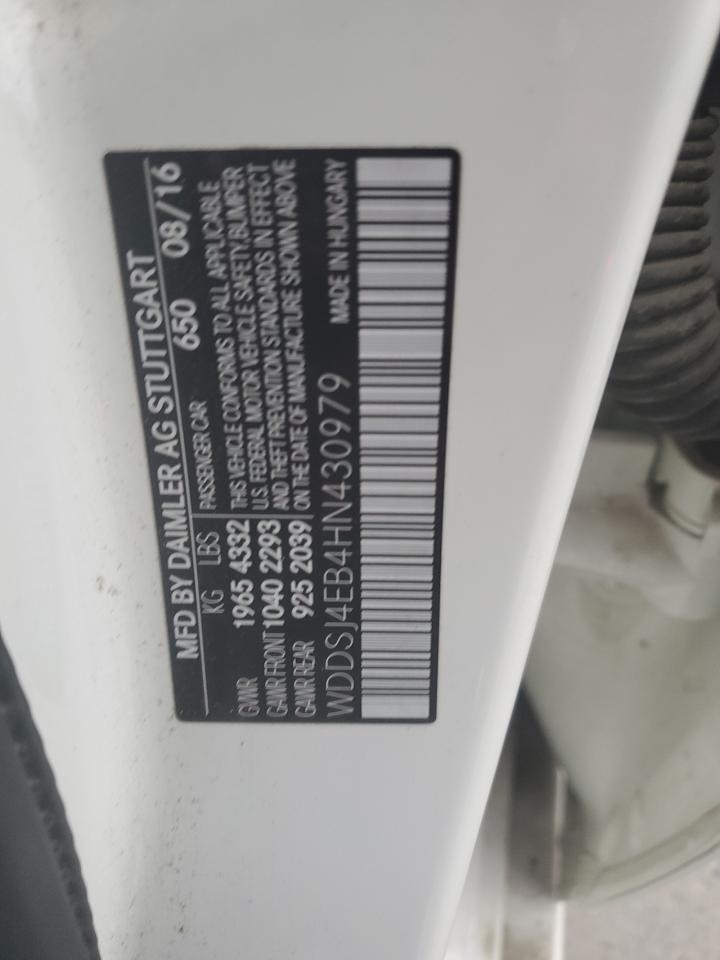 2017 Mercedes-Benz Cla 250 VIN: WDDSJ4EB4HN430979 Lot: 89918945