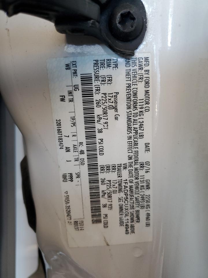 2016 Ford C-Max Premium Sel VIN: 1FADP5CUXGL114949 Lot: 82424125