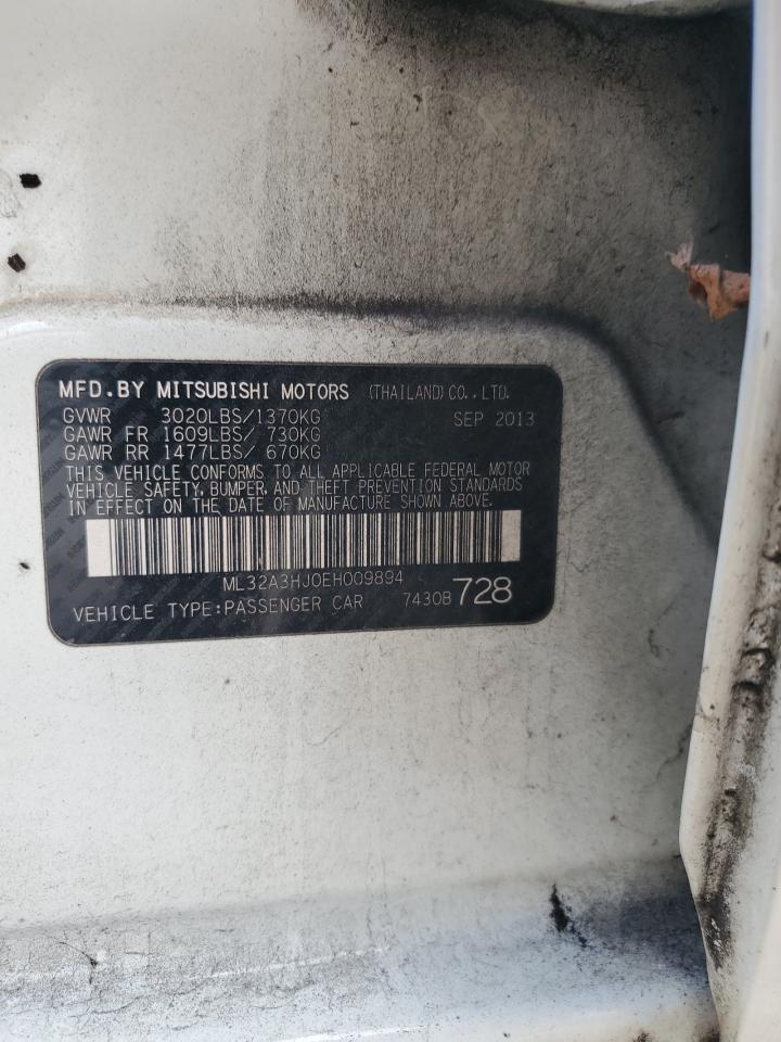 2014 Mitsubishi Mirage De VIN: ML32A3HJ0EH009894 Lot: 81967045