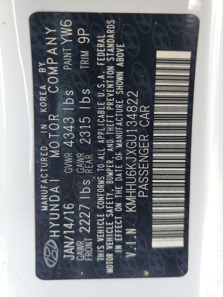 2016 Hyundai Genesis Coupe 3.8 R-Spec VIN: KMHHU6KJXGU134822 Lot: 71774595