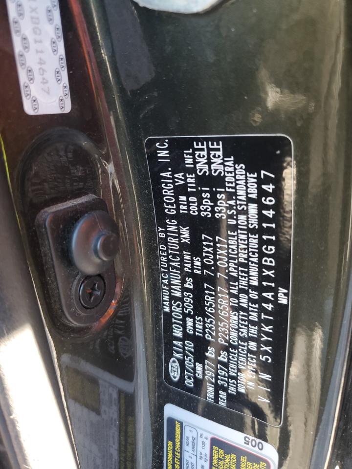 2011 Kia Sorento Base VIN: 5XYKT4A1XBG114647 Lot: 82366935