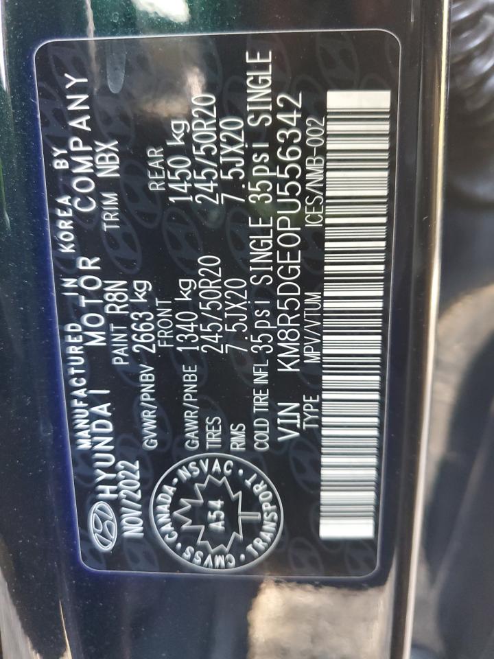 2023 Hyundai Palisade Limited VIN: KM8R5DGE0PU556342 Lot: 84255495