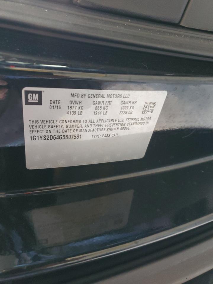 2016 Chevrolet Corvette Z06 2Lz VIN: 1G1YS2D64G5607581 Lot: 85138545