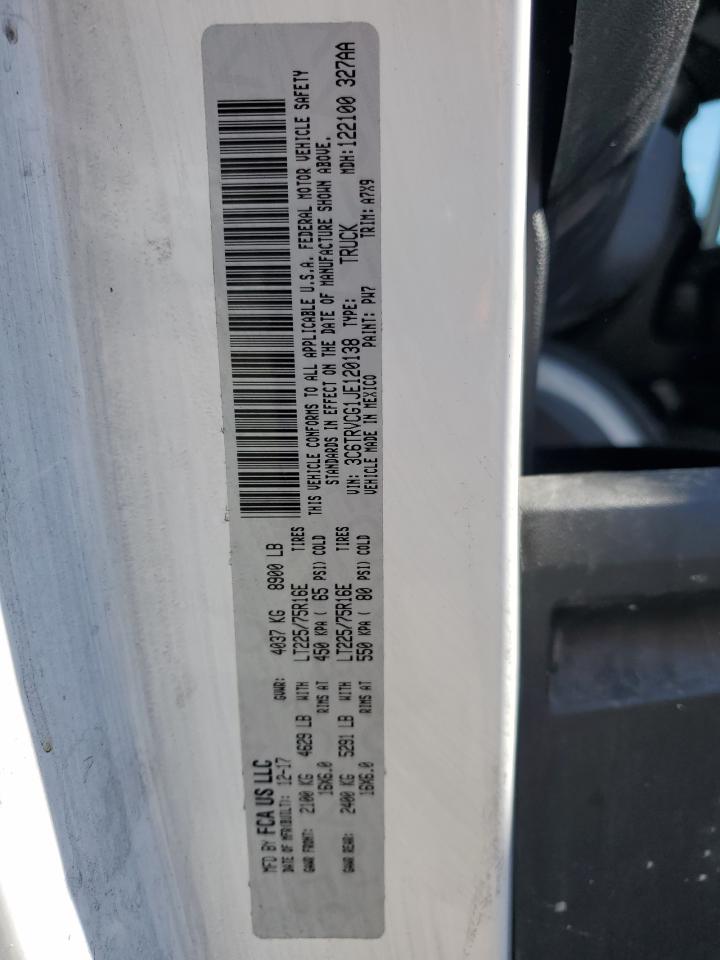 2018 Ram Promaster 2500 2500 High VIN: 3C6TRVCG1JE120138 Lot: 85579675