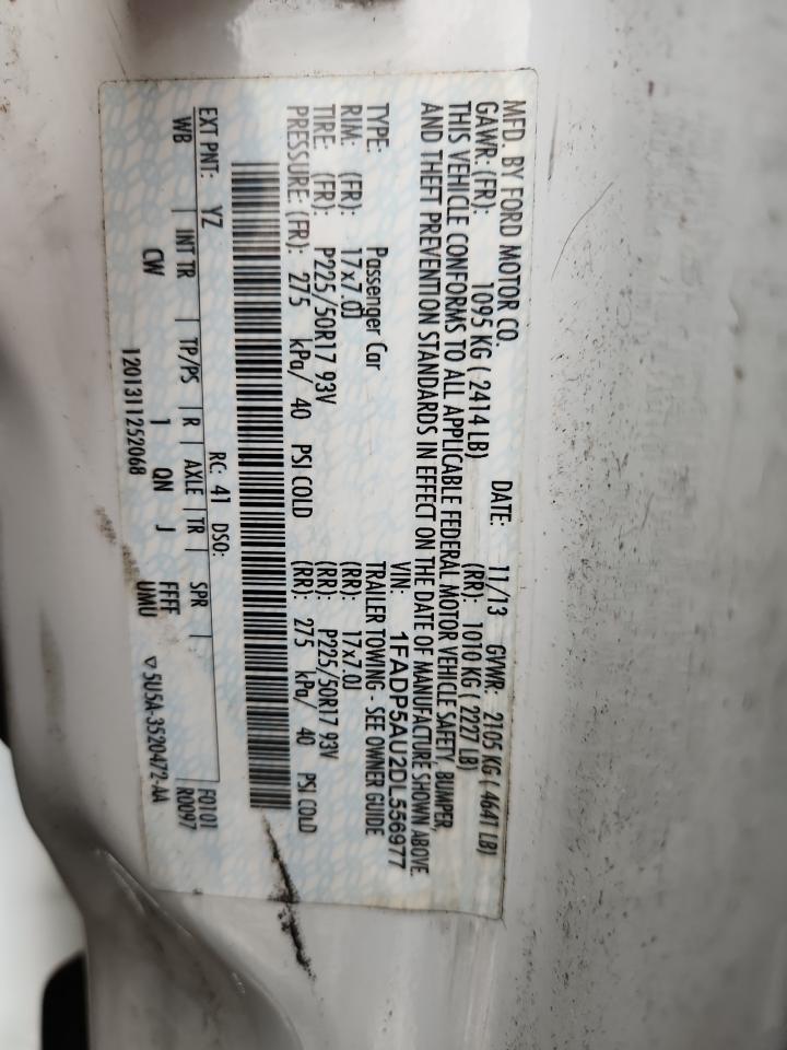 2013 Ford C-Max Se VIN: 1FADP5AU2DL556977 Lot: 86684865