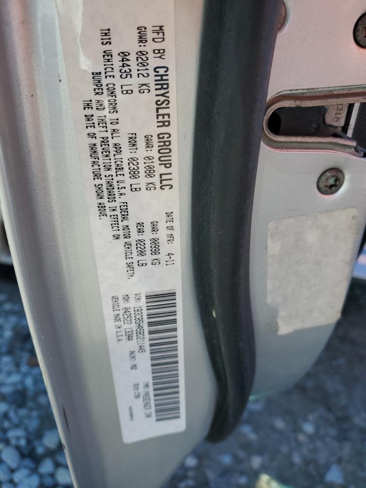 2011 Dodge Caliber Heat VIN: 1B3CB5HA5BD211449 Lot: 91161865