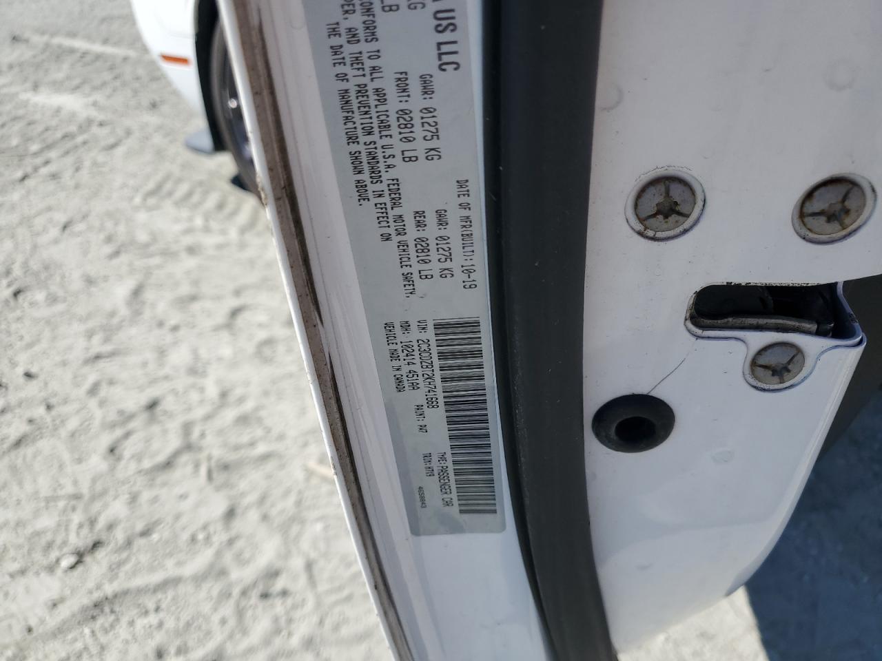 2019 Dodge Challenger R/T VIN: 2C3CDZBT2KH741668 Lot: 82529765