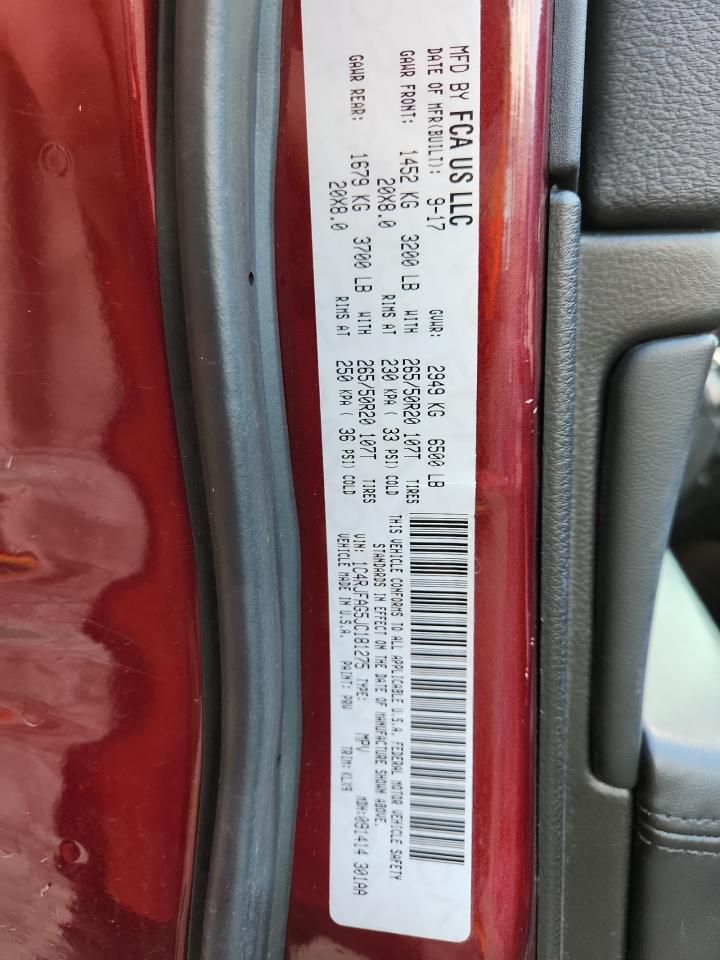 2018 Jeep Grand Cherokee Laredo VIN: 1C4RJFAG5JC181275 Lot: 84901695