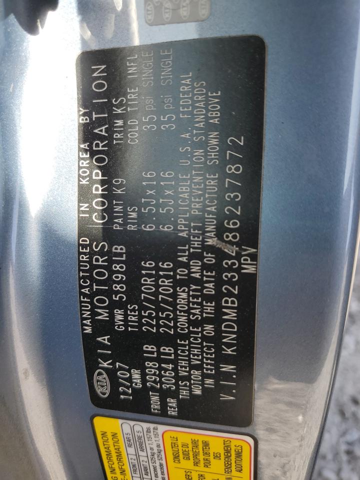 2008 Kia Sedona Ex VIN: KNDMB233486237872 Lot: 89622105