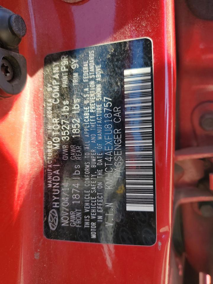 2015 Hyundai Accent Gls VIN: KMHCT4AEXFU818757 Lot: 90409015