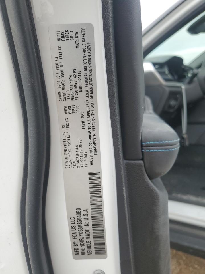 2024 Jeep Grand Cherokee Trailhawk 4Xe VIN: 1C4RJYC63R8504950 Lot: 82342185