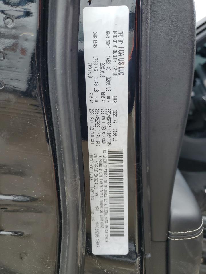 2019 Dodge Durango Srt VIN: 1C4SDJGJ9KC634121 Lot: 90432955