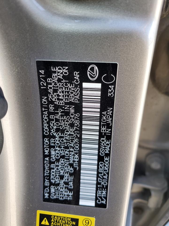 2015 Lexus Es 350 VIN: JTHBK1GG7F2173876 Lot: 84522515