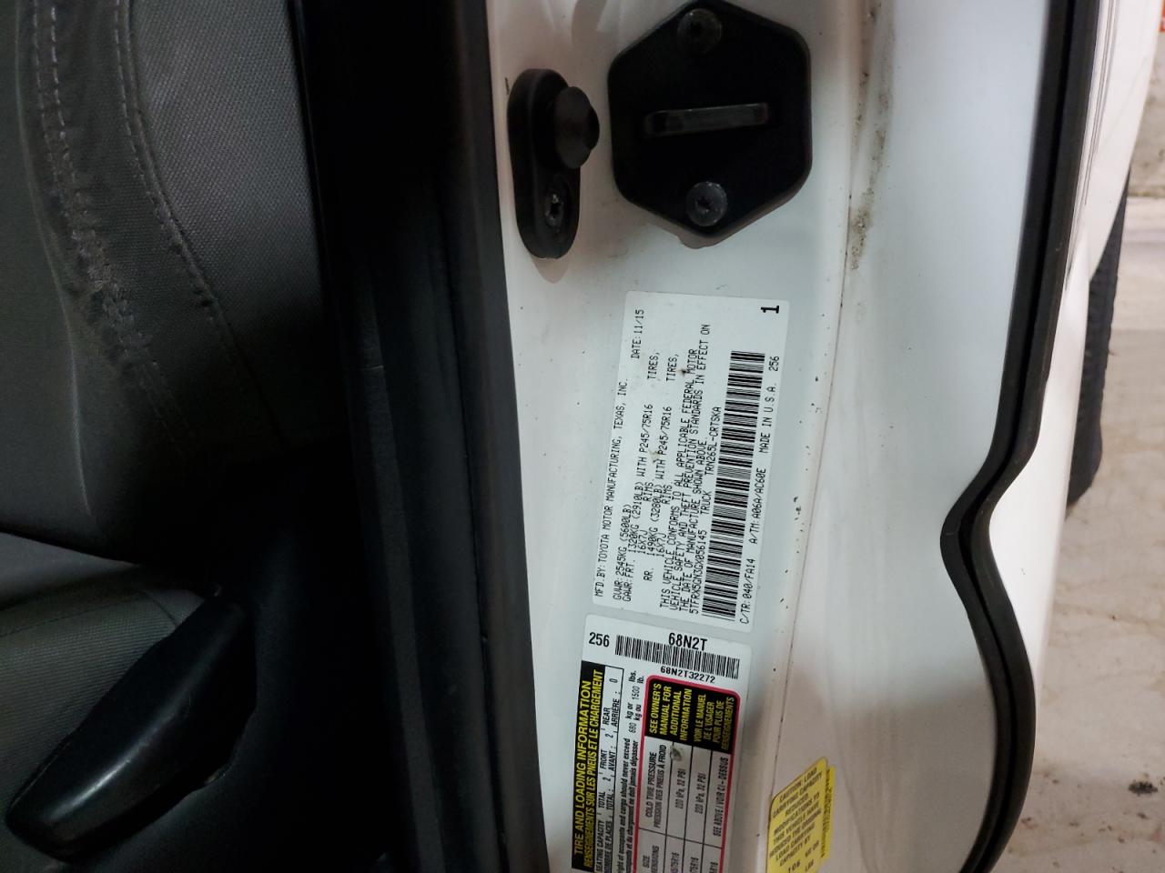 2016 Toyota Tacoma Access Cab VIN: 5TFRX5GN3GX056145 Lot: 84434485