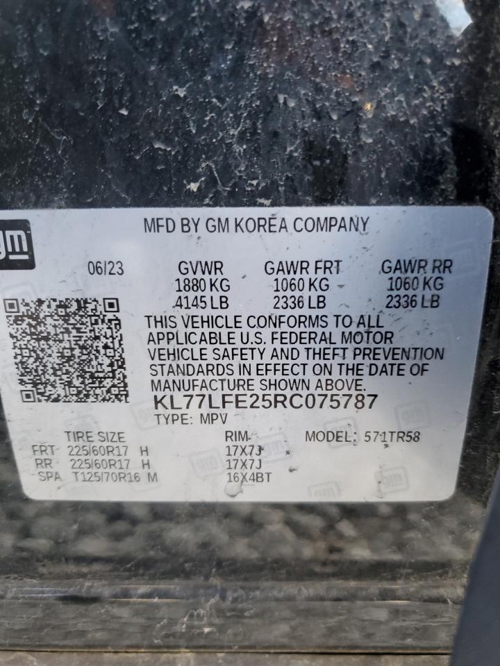 2024 Chevrolet Trax Ls VIN: KL77LFE25RC075787 Lot: 87282825