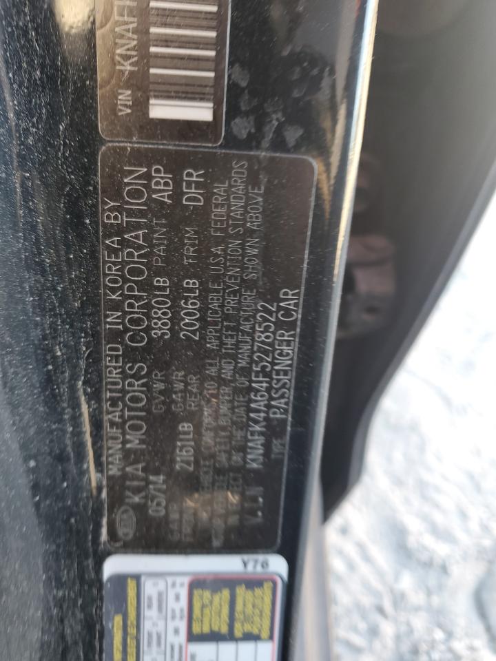 2015 Kia Forte Lx VIN: KNAFK4A64F5278522 Lot: 85401585