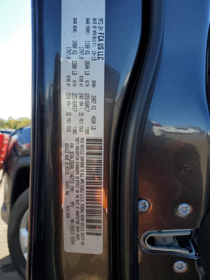 2020 Jeep Compass Latitude VIN: 3C4NJDBB8LT146713 Lot: 84443975