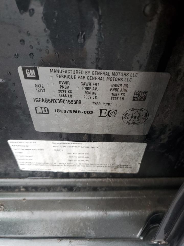 2014 Cadillac Ats VIN: 1G6AG5RX3E0155388 Lot: 85159035