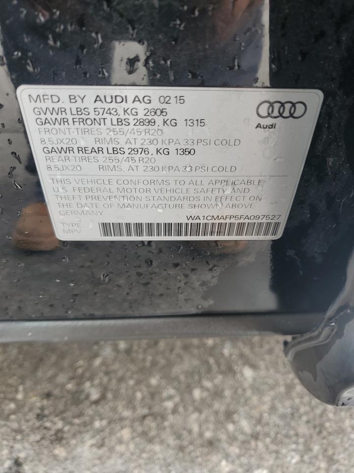 2015 Audi Q5 Tdi Premium Plus VIN: WA1CMAFP5FA097527 Lot: 85691745