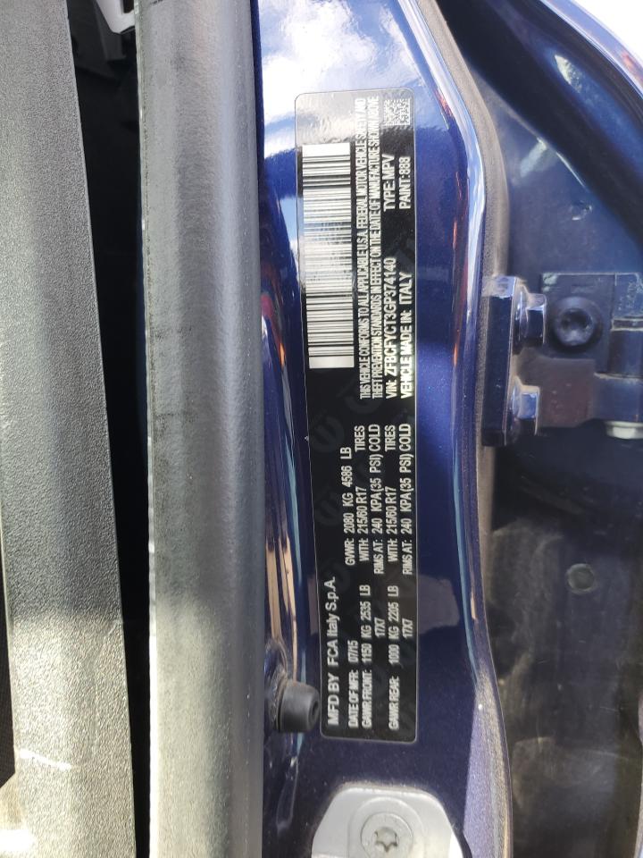 2016 Fiat 500X Trekking VIN: ZFBCFYCT3GP374140 Lot: 90085825