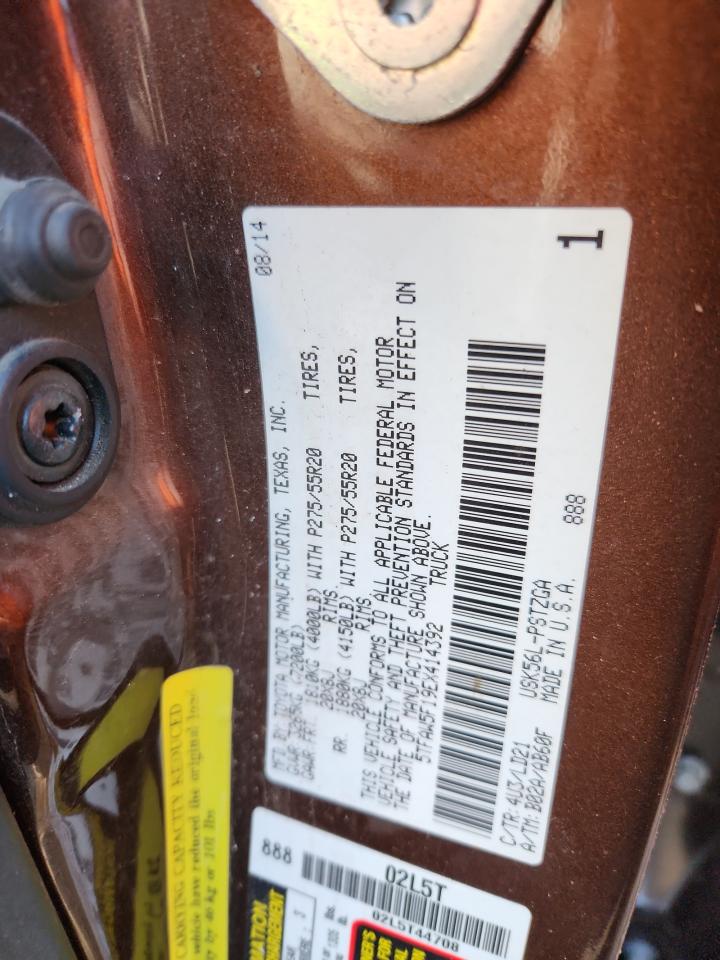 2014 Toyota Tundra Crewmax Platinum VIN: 5TFAW5F19EX414392 Lot: 84766475