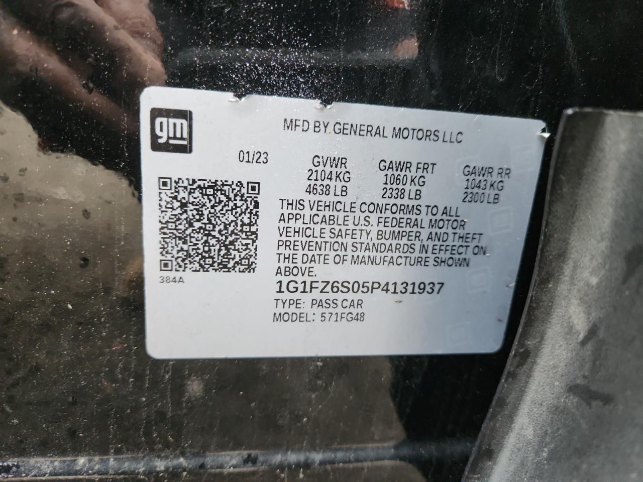 2023 Chevrolet Bolt Euv Premier VIN: 1G1FZ6S05P4131937 Lot: 87220915