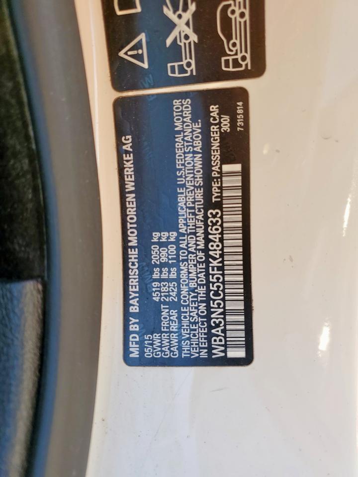 2015 BMW 428 Xi VIN: WBA3N5C55FK484633 Lot: 82354835