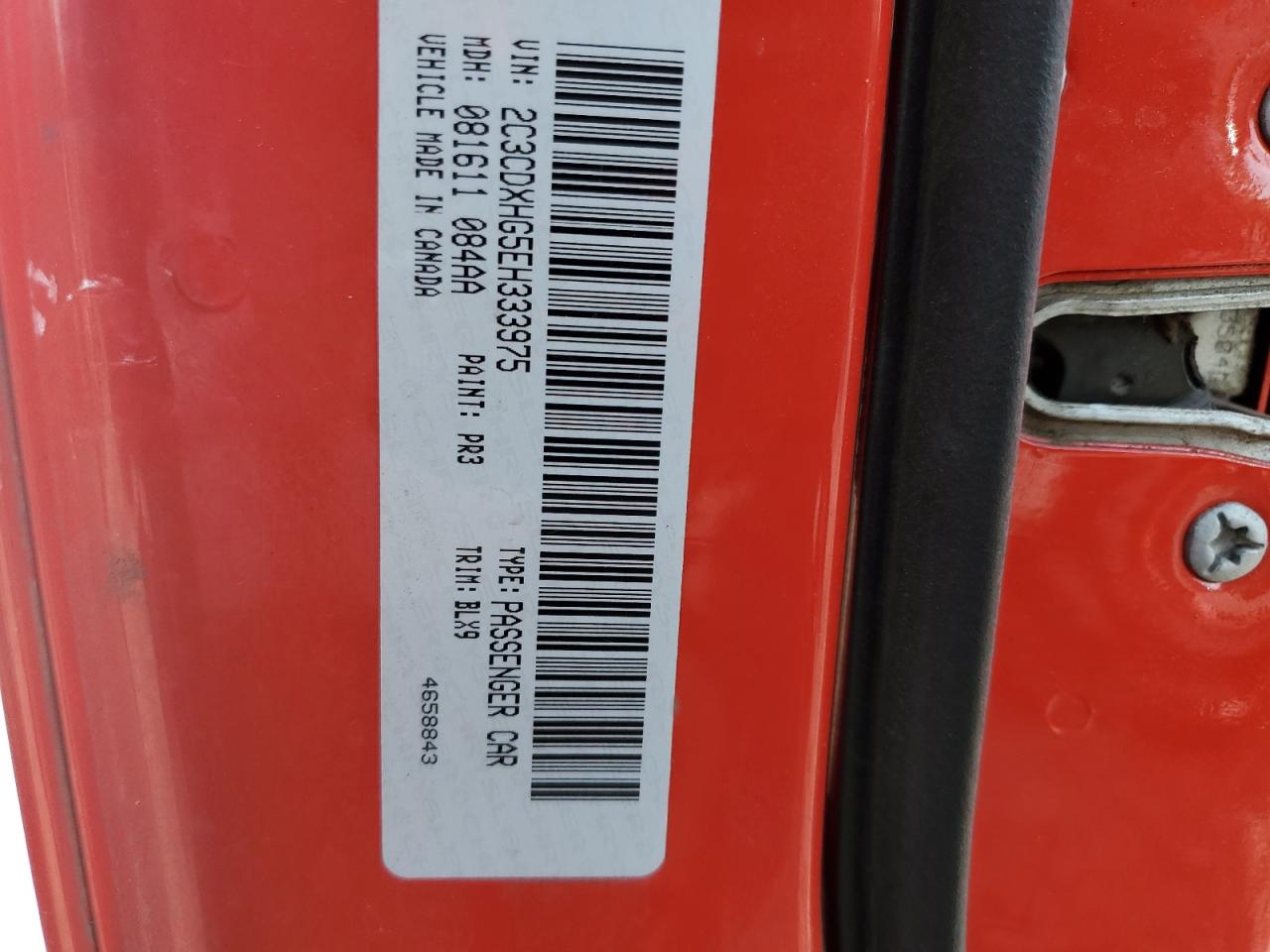 2014 Dodge Charger Sxt VIN: 2C3CDXHG5EH333975 Lot: 81995475