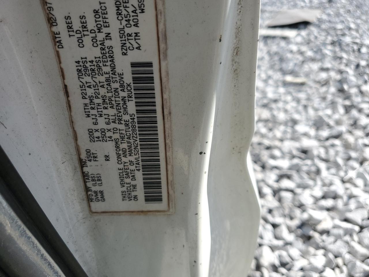 1997 Toyota Tacoma Xtracab VIN: 4TAVL52N2VZ288945 Lot: 86176785