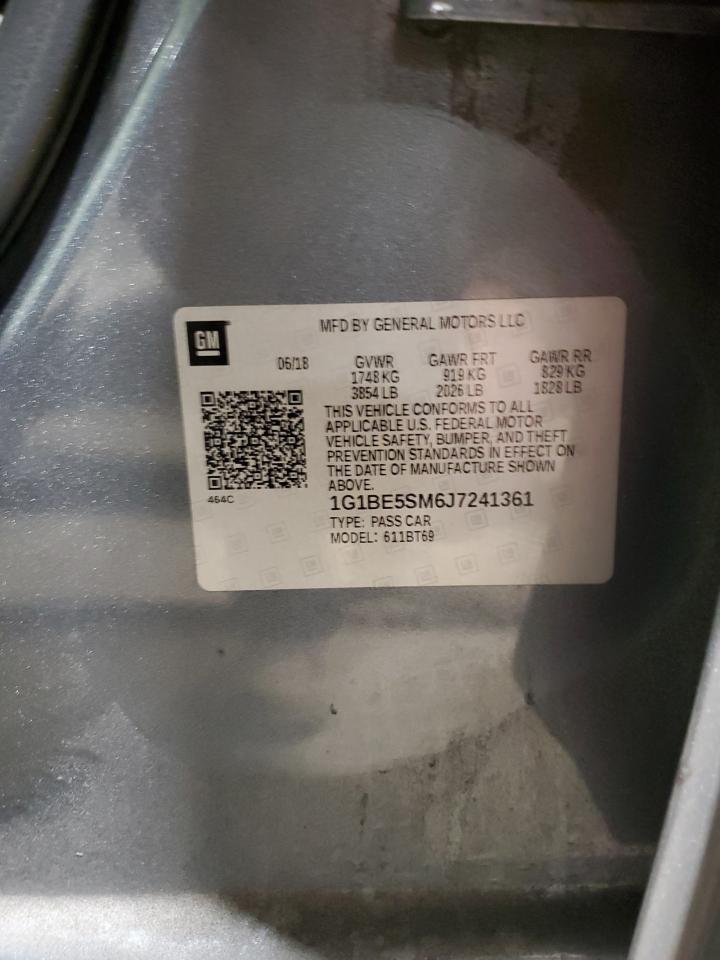 2018 Chevrolet Cruze Lt VIN: 1G1BE5SM6J7241361 Lot: 86241625